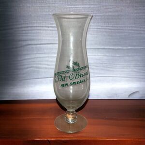 Vintage Pat O’Brien’s New Orleans Large Hurricane 10” Glass with Have Fun Logo